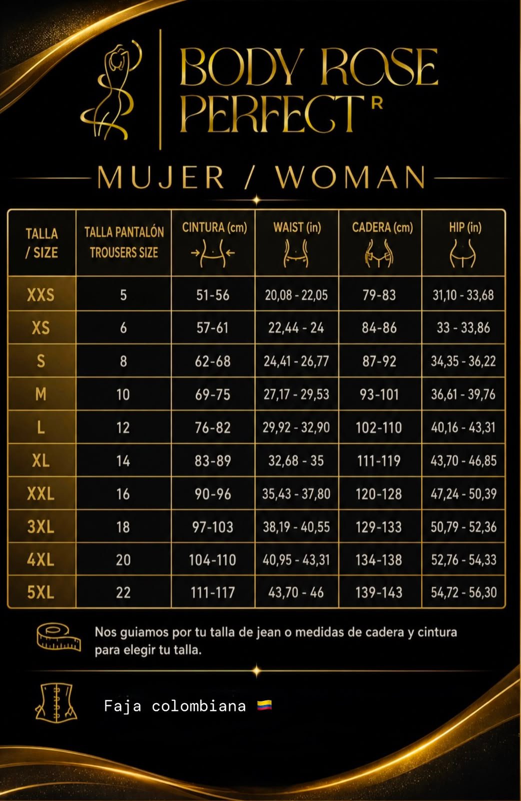 Guía de tallas